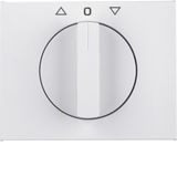 Centre plate rotary knob rotary switch blinds, Berker K.1, polar white