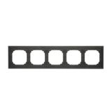 IP44 single socket outlet without frame seal - same color flap&cframe, 16A, black matt