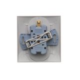 Three positions (1-0-2) single roller blind switch, 10A, graphite mat