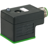 Adaptor M12 male on rear/MSUD valve plug A-18mm 3-pol. A-cod. PU = 50