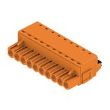 PCB plug-in connector, female plug, 5.08 mm, Number of poles: 10, 180°, PUSH IN with actuator, Clamping range, max. : 3.31 mm², Box