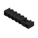 PCB plug-in connector, male header, closed side, Middle flange, THT solder connection, 7.62 mm, Number of poles: 6, 90°, Solder pin length (l): 3.2 mm, tinned, black, Box