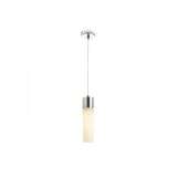 EIGHT pendant opal-colored glass/chrome 230V LED E27 11W