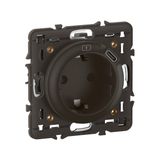 SOCKET 2P+E SCHUKO USB C TYPE BLACK