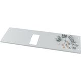 XMN140606C-UK Front cover, +mounting kit, for NZM1, horizontal, 4p, HxW=150x600mm, grey