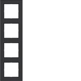 Cover frame 4-way, A.1, matte night black