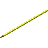 Silicone-switching strand, extremely flexible, halogen free, Cableline, 0.25 mm², 66 x 0.07 mm, yellow, outer Ø 1.7 mm, 61.7551-10024
