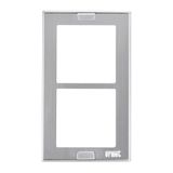 Wall wire cover trim with wall frame, 2 modules, Sinthesi S2