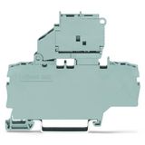 2002-1911/1000-542 2-conductor fuse terminal block; with pivoting fuse holder; with additional jumper position