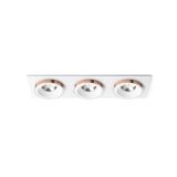 SHARM SQ III recessed white copper 230V LED 3x10W 24° 3000K