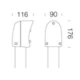 POLE CONNECTION-GARDEN 452 GREY