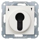 DELTA i-system titanium white, FM Shutter key-operated switch 2-pole,  5TA7670