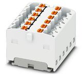 Distribution block PTFIX 12×1.5 WH push-in 12-pole white