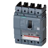 Circuit breaker 3VA6 UL frame 250 breaking capacity class H 65 kA @ 480 V 4-pole