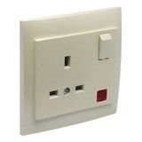 EARTH SOCK (BRITISH) W/SWITCH & PILOT LAMP PE