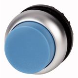 M22-DH-B Pushbutton, RMQ-Titan, Extended, momentary, Blue, Blank, Bezel: titanium