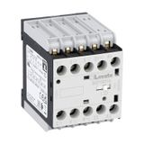 Three-pole contactor, IEC operating current Ie (AC3) = 9A, AC coil 50/60Hz, 400VAC, 1NC auxiliary contact, rear PCB solder pin
