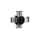 BUILT-IN WALL BOX SINGLE 9-24mm 8-INLETS METAL 48-PACK