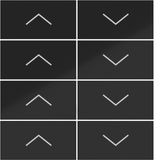KNX pushbutton cover, 8-V, high/low, A.x/C.x, night black glossy