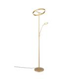 Willis LED floor lamp with reading light gold