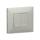 CONNECTED LIGHT SWITCH WITH NEUTRAL 2-GANG 2X250W VALENA NEXT ALU (CT 