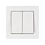 Two-gang One-way switch, complete, cage clamps, white