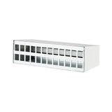 Keystone surface mount housing 2x12 port pure white, unequipped