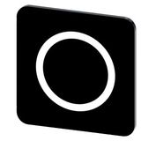 Labeling plate 22x22 mm, black label, icon: O*