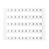 Marking tags Dekafix DY 5 printed from "1" to "10" (5 times)