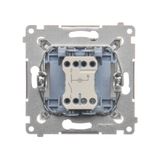 IT/telephone Keystone, diagonal socket cover with descriptive field, (module), black matt