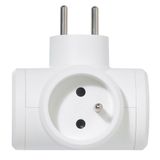 ADAPT. SIDE 3X2P+T 16A, WHITE