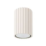 BEIGE SPOT TUBE WITH A GROOVED CARBON LAMPSHADE FOR AN ELEGANT LIVING ROOM 1XGU10