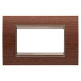 LUX PLATE - IN WOOD - 4 MODULES - WALNUT - INNER FRAME MATT DARK BRONZE - CHORUSMART