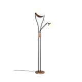 Chris LED floor lamp coffee brown with reading light