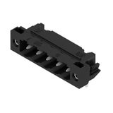 PCB plug-in connector, male header, Solder flange, THT/THR solder connection, 5.08 mm, Number of poles: 5, 90°, Solder pin length (l): 3.2 mm, tinned, black, Box