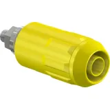 4 mm socket, screw connection, mounting Ø 12 mm, CAT II, yellow, 66.9684-24