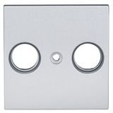 TV cover for HSBK, antenna box, 2-hole, silver