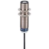 Ultrasonic sensors XX, ultrasonic sensor, M18 metal, Sn 50 mm, PNP NC, cable 2 m