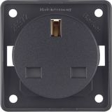 Integro Inserts-British Standard Socket with Earthing Contact, Anthrac
