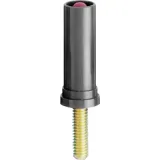 4 mm panel plug, threaded bolt, mounting Ø 9.8 mm, CAT II, black, 24.0117-21