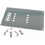 XMN130806M-BS Mounting plate, +mounting kit, for NZM1, horizontal, 3/4p, HxW=200x600mm