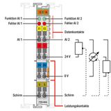 2-channel analog input 4 … 20 mA Single-ended light gray