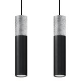 HANGING LAMP BORGIO 2 BLACK GU10 2X40W IP20