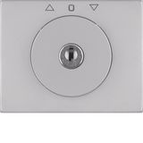 Central piece with lock for blind key switch Berker, K.5 stainless steel