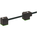 MSUD double valve A-18mm with cable PUR 4x0.75 bk ch  0.6m