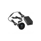 SLOT USB A+C socket charger 38W with 9V 2.4A power supply, black