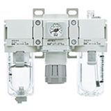 AC20-D to AC60-D Filter + Regulator + Lubricator