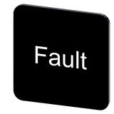 Labeling plate 22 x 22 mm, label black, labeling: Fault