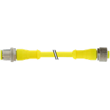 M12 male 0°/M12 fem. 0° A-cod. AIDA PUR 5x0.34 shielded ye+drag-ch 2m