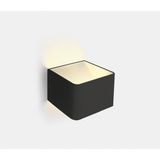 BLACK WALL LIGHT LED 6W WW IP20 230V